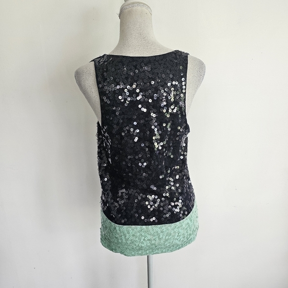 J. Crew Navy & Aqua Sequin Tank Top - Picture 5 of 9